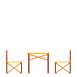 椅子とテーブル